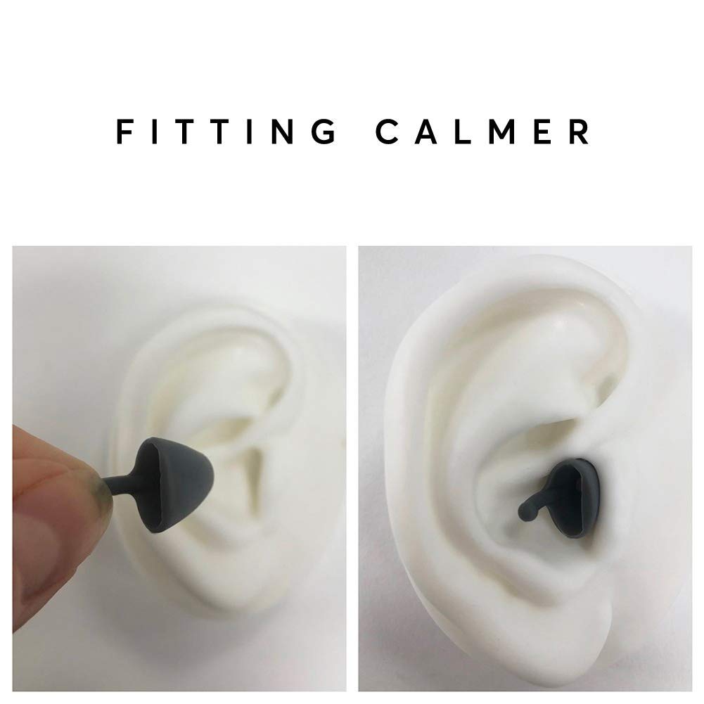 Flare Calmer   Ear Plugs Alternative   Reduce Annoying Noises Without Blocking Sound   Soft Reusable Silicone   Grey