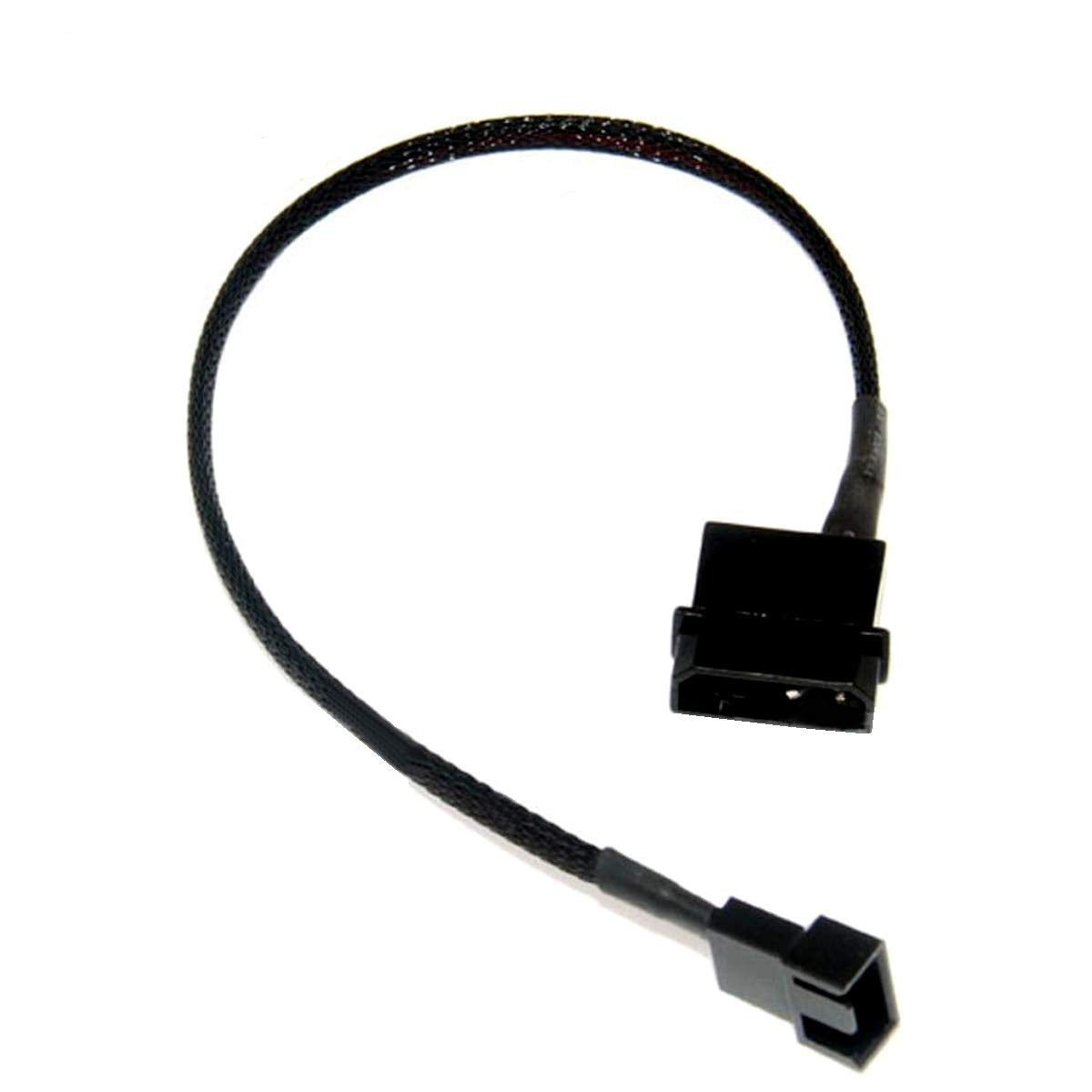 OPSFALCON 2 Pack 4-Pin (Actual 2-Pin) Molex to 3 Pin 12V PC Case Fan Power Adapter Cable, 3-Pin or 4-Pin (PWM Connector) to Mole