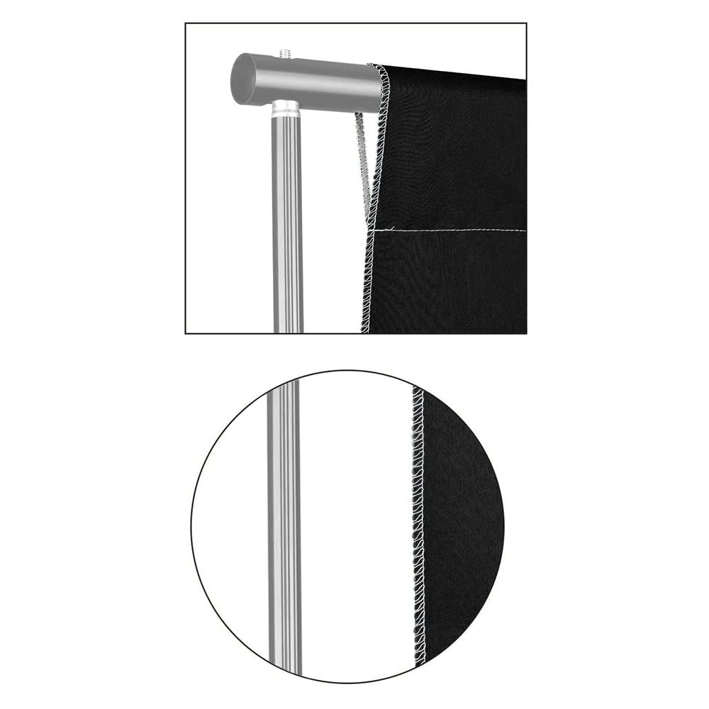 Lylycty Black White Photography Backdrop For Photoshoot, 2 In 1 Revisible Black Backdrop White Screen Background For Video Photo