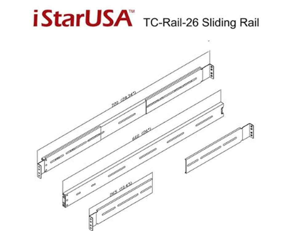 26 Inch Sliding Rail Kit For Most Rackmount Chassis