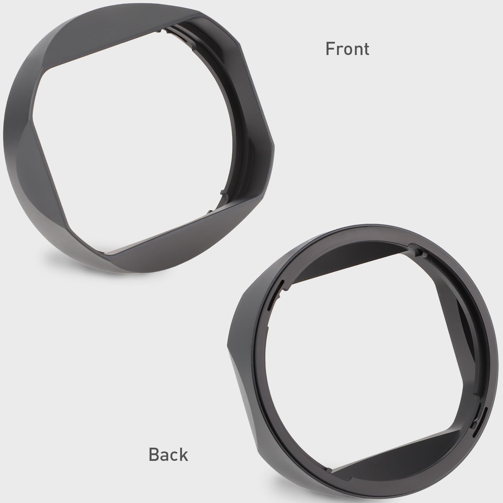 Haoge Lens Hood Metal Square Bayonet For Sony Fe 35Mm F1.4 Gm, Fe 50Mm F1.4 Gm,With Metal Front Cap, Replaces Sony Fe35Mm F1.4 G