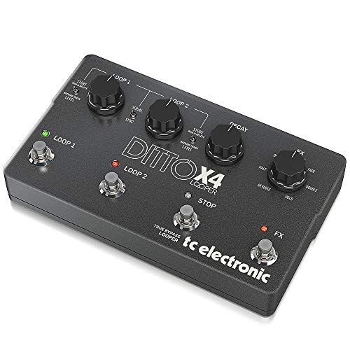 Tc Electronic Ditto X4 Looper Simple And Intuitive Dual Track Guitar Looper Pedal With Powerful Loop Effects
