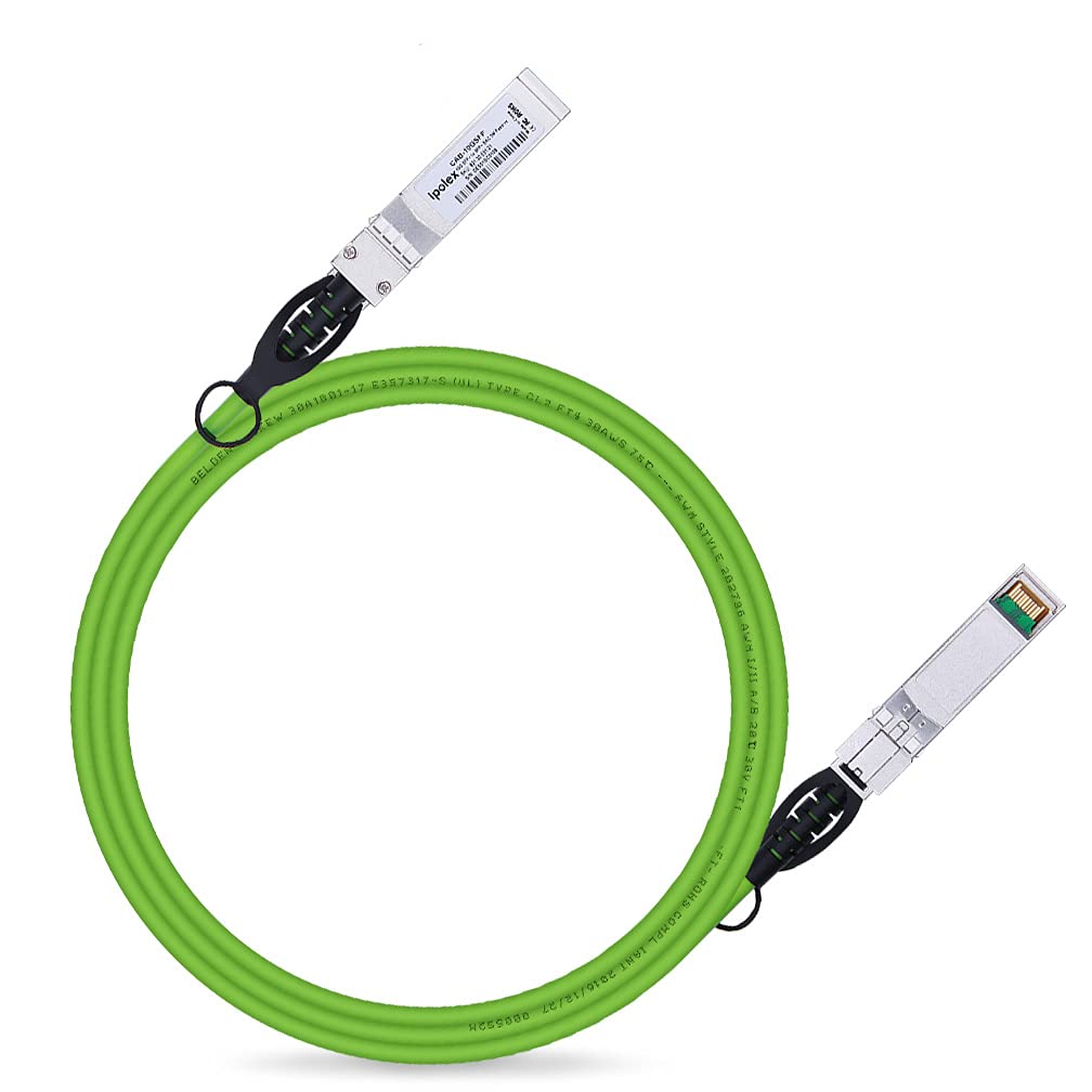 Colored 10G Sfp+ Twinax Cable, Direct Attach Copper(Dac) Passive Cable In Green, 3M (9.84Ft), For Cisco Sfp H10Gb Cu3M, Meraki,