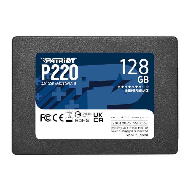 Patriot P220 128GB Internal SSD - SATA 3 2.5 - Solid State Drive - P220S128G25