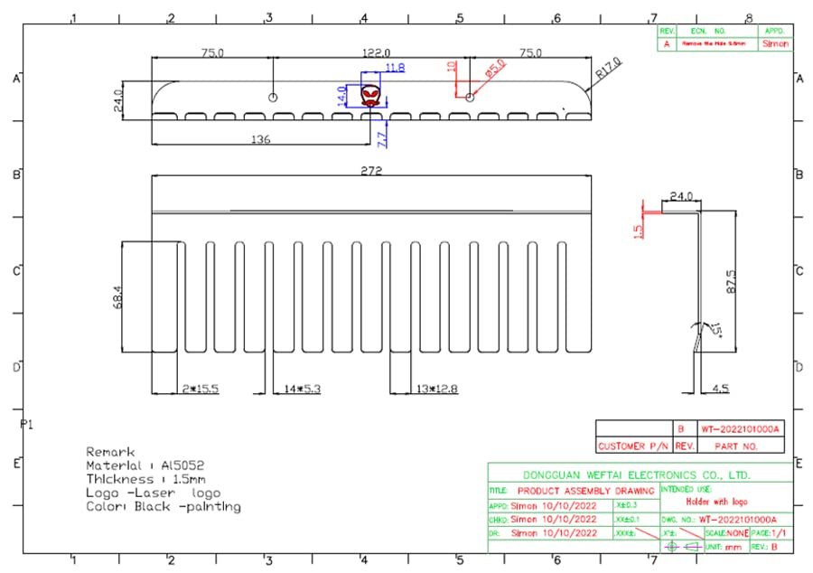 Luigi'S Modular Eurorack Patch Cable Holder   Wall Mountable, 27Cm Wide   Hold Patch Cables For Your Modular Synth
