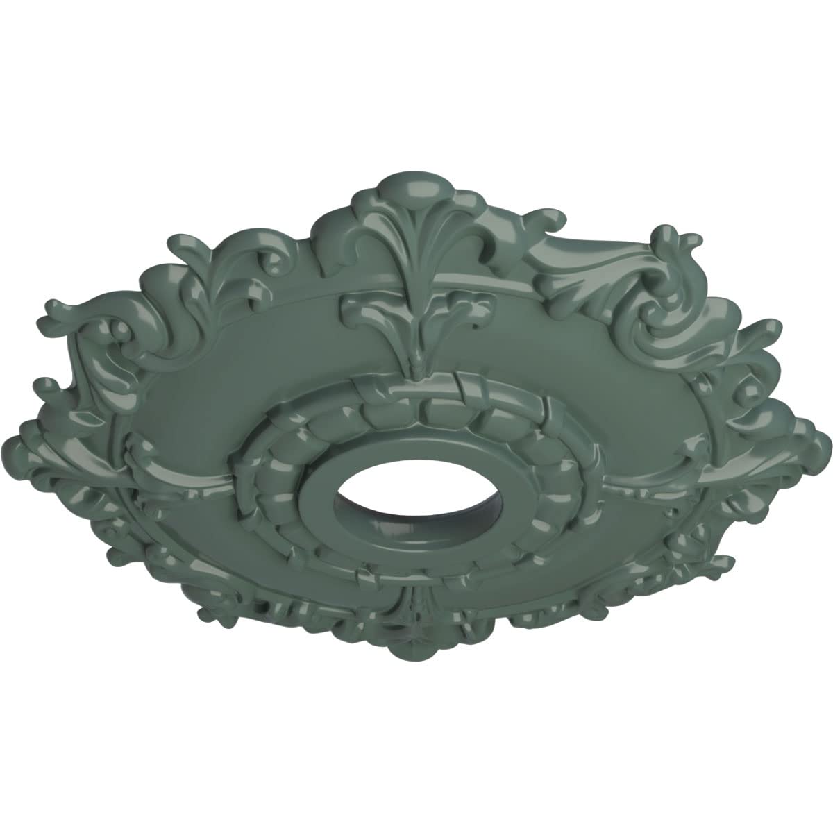 Ekena Millwork Cm18Rlcbf Riley Ceiling Medallion, 18''Od X 3 1/2''Id X 1 1/2''P, Cloud Burst