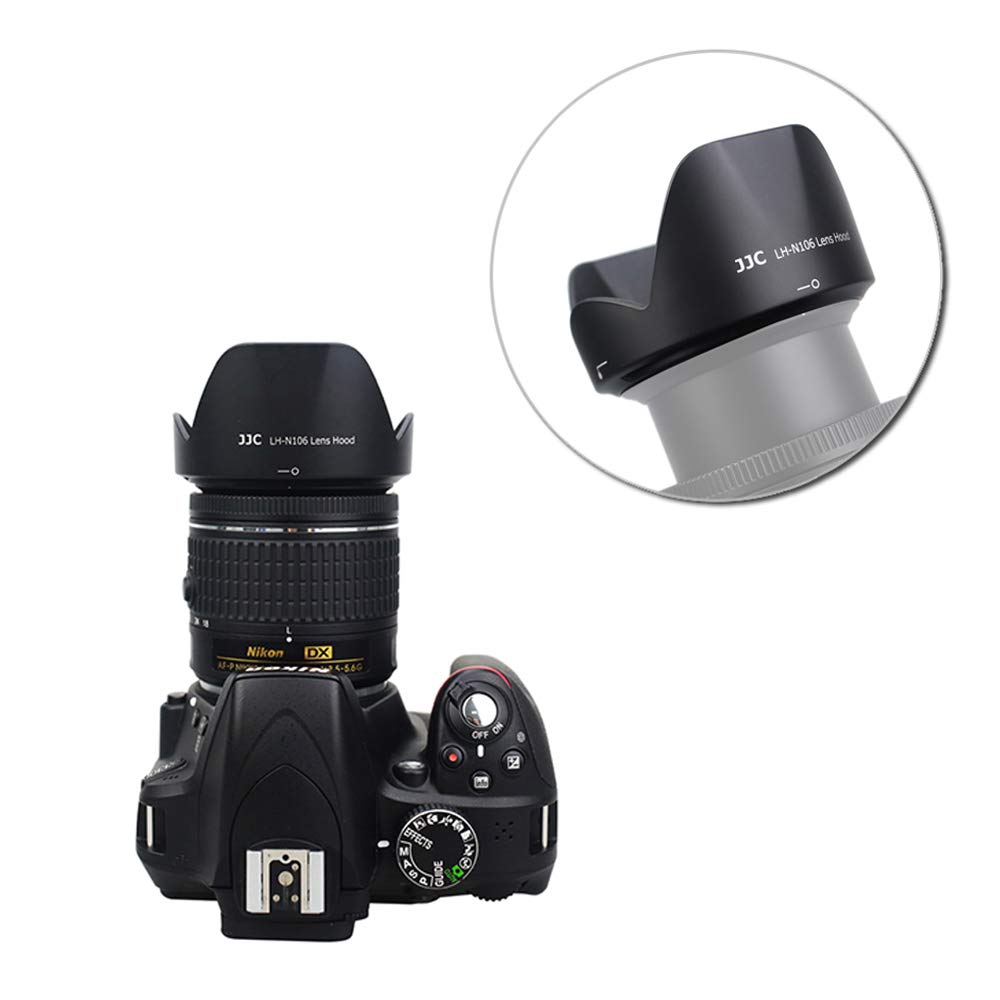 Camera Lens Hood Jjc Lens Shade For Nikon Af P Dx Nikkor 18 55Mm F/3.5 5.6G Vr Lens & Nikon 1 Nikkor Vr 10 100Mm F/4 5.6 Lens Re
