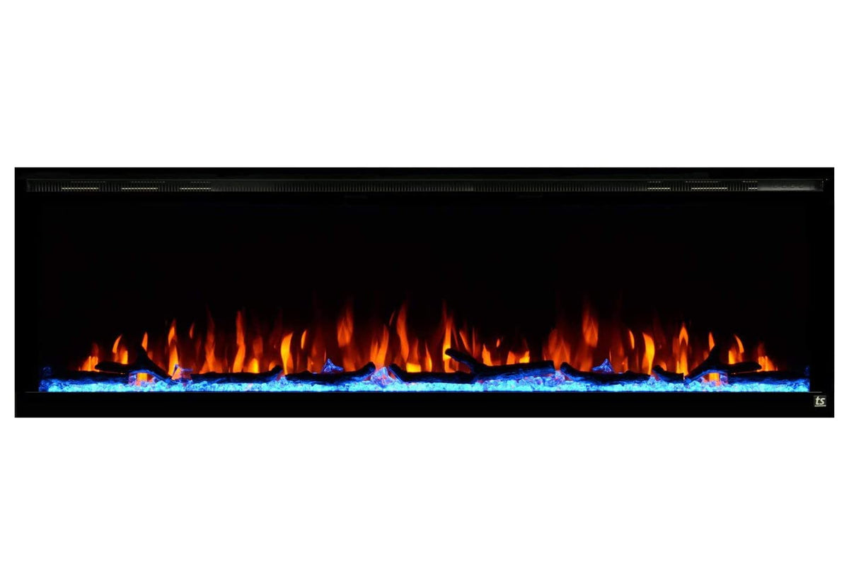 Touchstone Sideline Elite Smart 100?Wifi Enabled Electric Fireplace   80044   In Wall Recessed   60 Color Combinations   1500/75