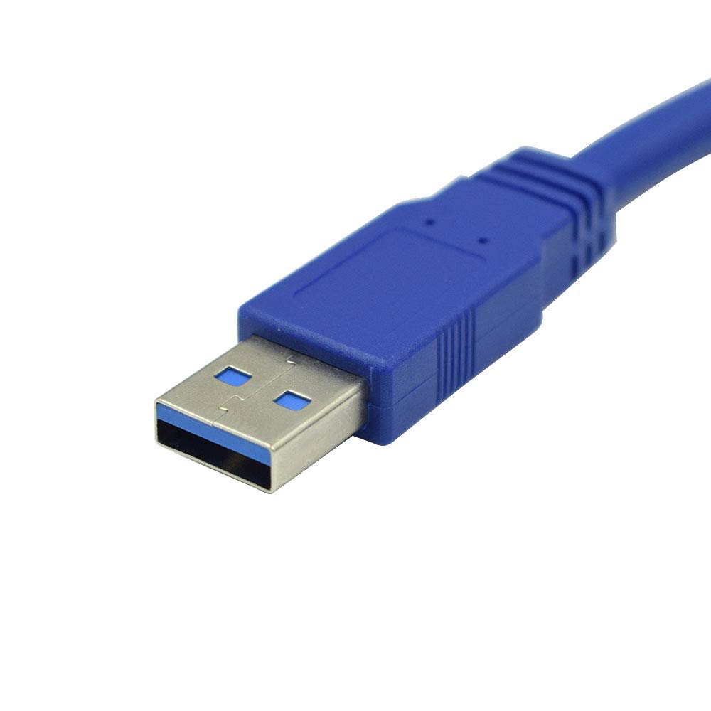 Hxchen 60Cm/2Ft Super Speed Usb 3.0 Type A Male To Female Extension Cable With Panel Mount And Screws Blue   (1 Pc)