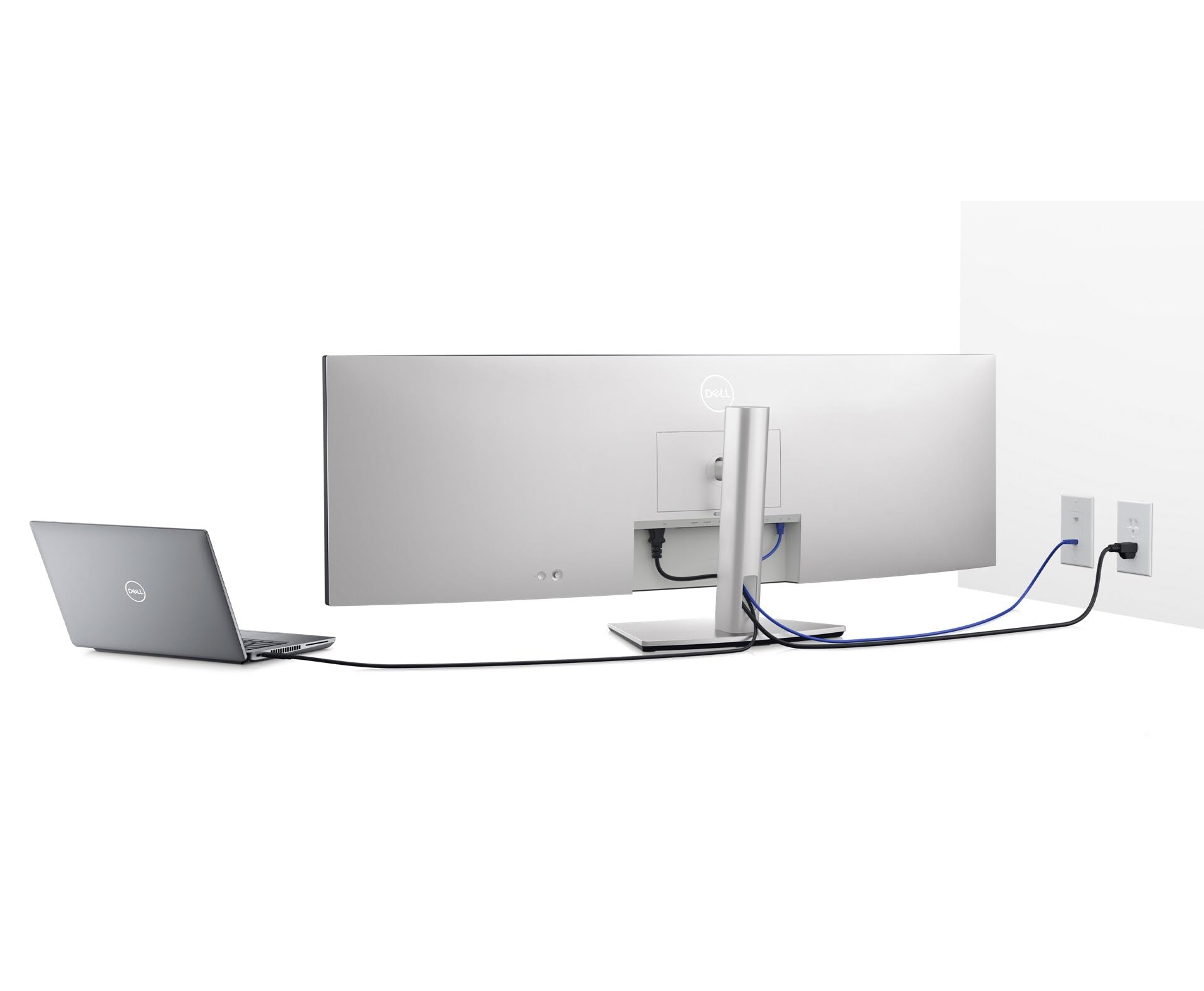 Dell UltraSharp U4924DW 49" Curved DQHD Monitor - 32:9, Black, WLED LCD, 14.4" x 47.8" x