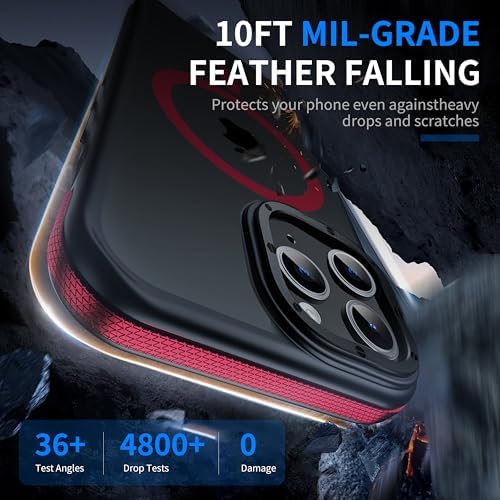 Yzoiko Strong Magnetic Case For Phone 13 Pro [10Ft Military Grade Protection] Compatible With Magnetic Shockproof Slim Thin Cove