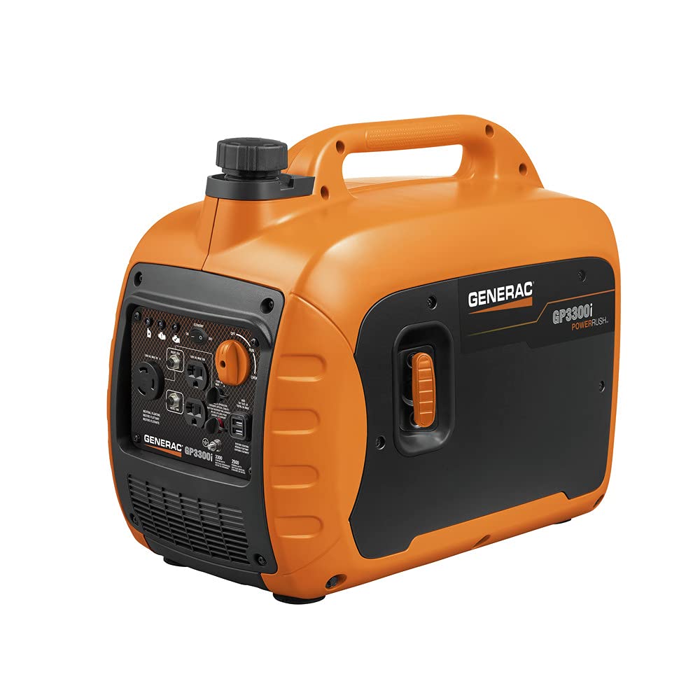 Generac 7154 Gp3300I 3,300 Watt Gas Powered Portable Inverter Generator   Compact And Lightweight Design With Parallel Capabilit