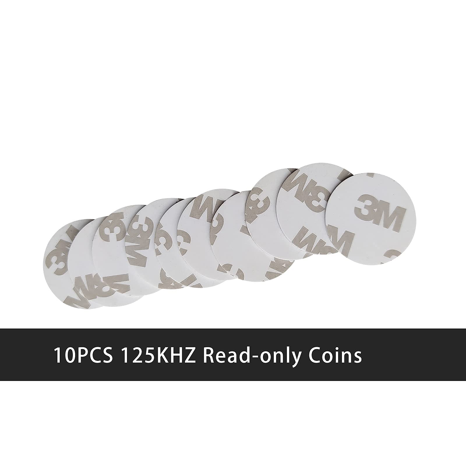 Hecere 125Khz Rfid Pvc Coin Card Sticker Tag Read Only Tk4100 Compatible With Em4100/Em4200(Pack Of 10)