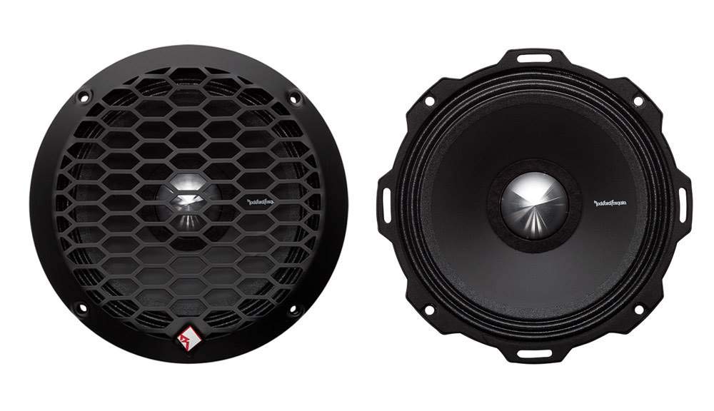 Rockford Fosgate Pps4 6 6.5' 400W 4 Ohm Midrange Car Audio Speaker Pair With Fiber Reinforced Paper Cone And Stamp Cast Aluminum Frame