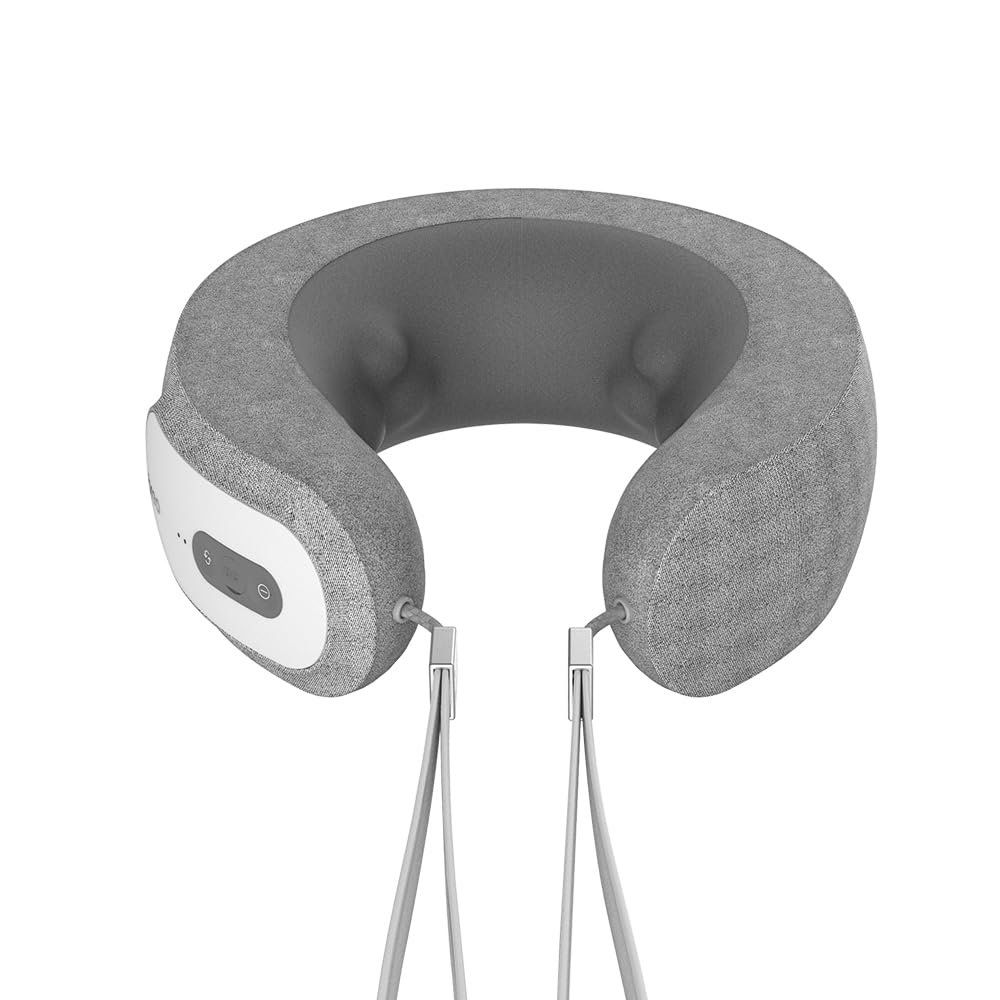 Breo iNeck3 Pro Electric Neck Massager, Shiatsu Massage Pillow with Heat, Deep Tissue Kneading & APP Control, Small & Lightweigh