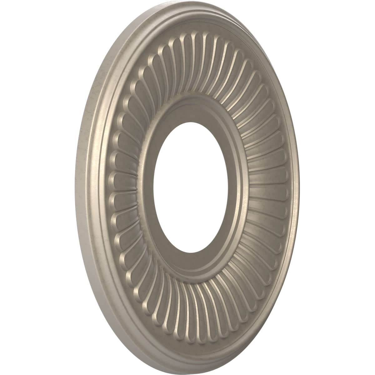 Ekena Millwork Cmp10Becsv Berkshire Thermoformed Pvc Ceiling Medallion (Fits Canopies Up To 4 1/2), 10Od X 3 1/2Id X 3/4P, Metal