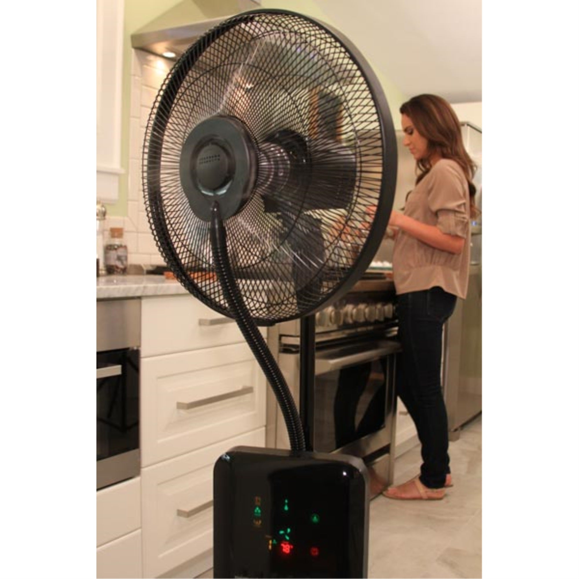 CoolZone by SUNHEAT CZ500 Ultrasonic Dry Misting Fan with Mosquito Repellent  White