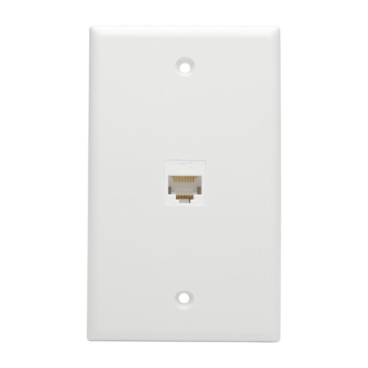 Tripp Lite Cat6A Straight Through Modular In Line Snap-In Coupler W/90-Degree Down-Angled Port White Rj45 F/F (N235-001-Wh-6Ad)