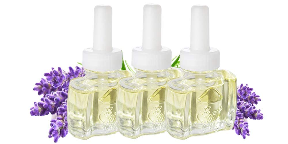 Scent Fill 100% Natural Lavender Plug In Air Freshener, Scented Oil Refills, 3 Refills