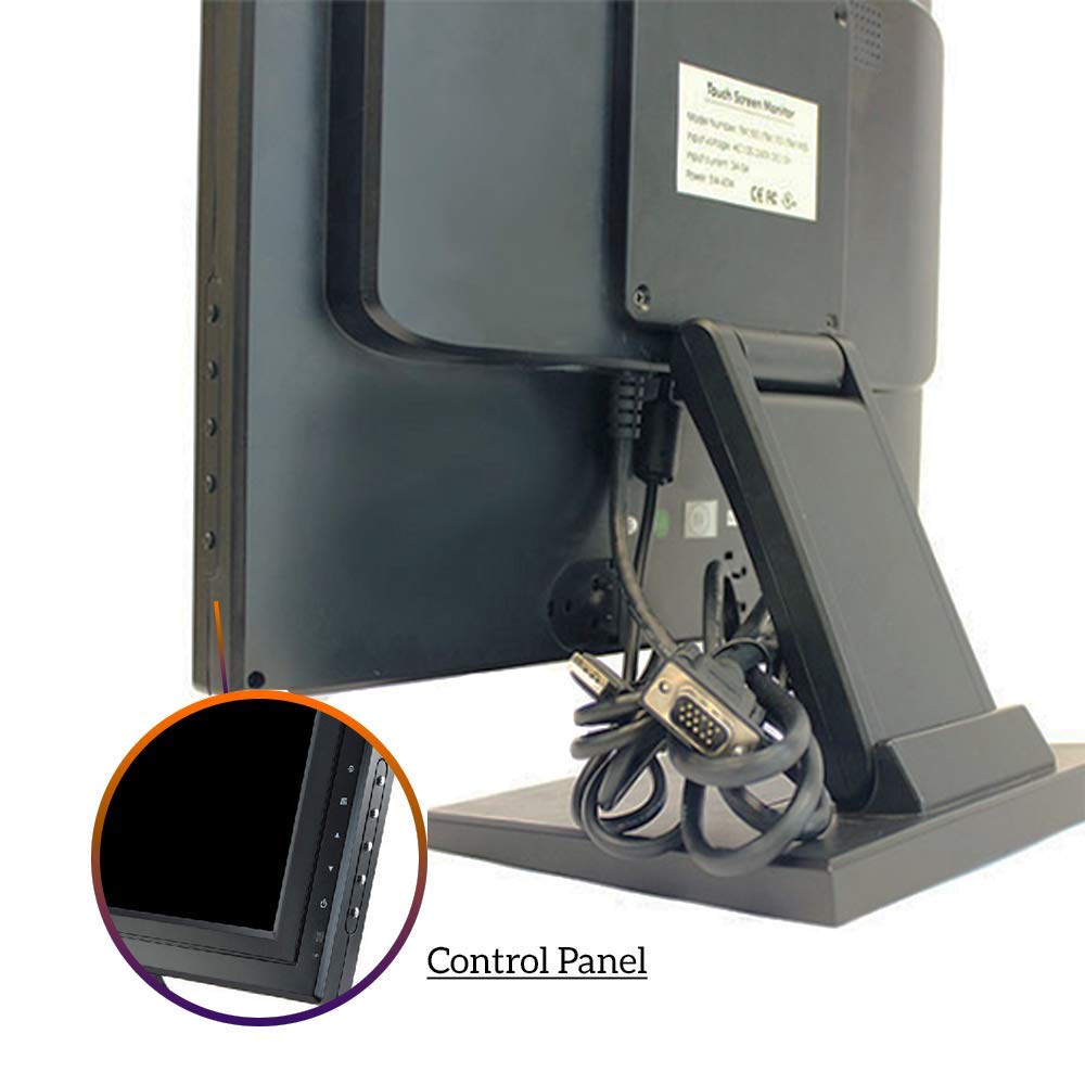 Angel Pos 1006017 17 Inch Pos Tft Lcd Touchscreen Monitor, Black