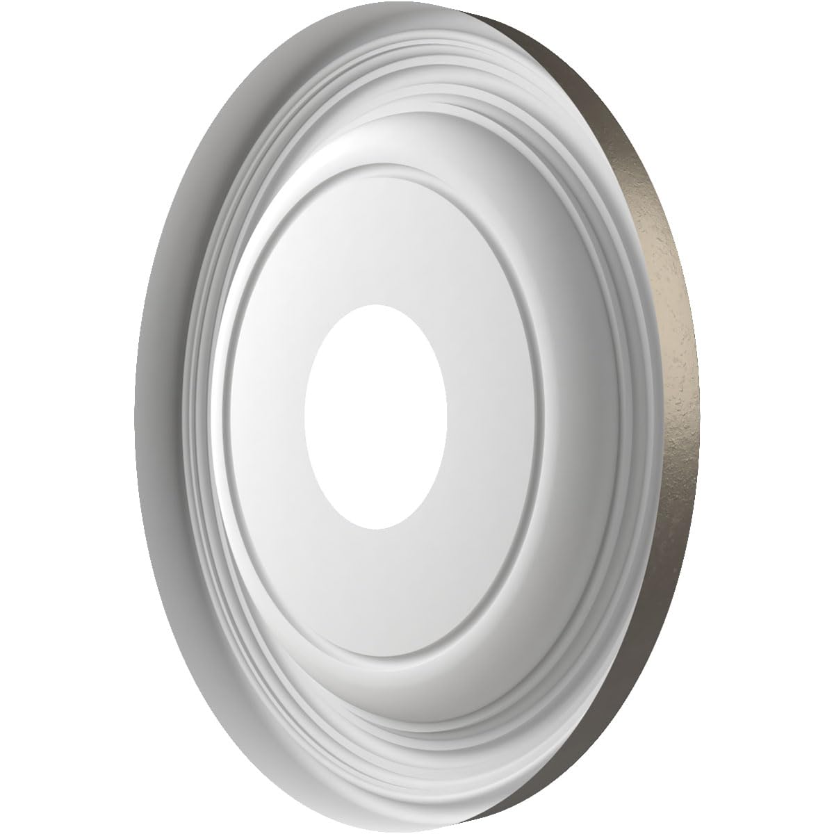 13Od X 3 1/2Id X 1 1/4P Traditional Thermoformed Pvc Ceiling Medallion (Fits Canopies Up To 7 1/2), Universal Aged Metallic Weat