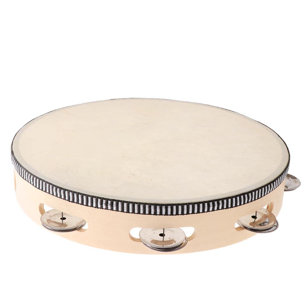 THE STYLE SUTRA Wood Jingles Hand Held Tambourine Toy For Kids (4 Inch)