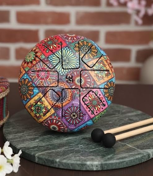 Aashie N HomeS 6Inch Steel Tongue Drum 8 Notes C Major Kids And Adults HandPan Drum Instrument With Bag Perfect Meditation Yoga U