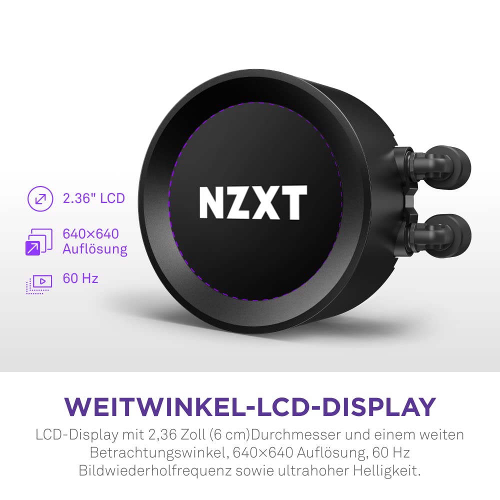 Nzxt Kraken Elite 280 280Mm Aio Cpu Liquid Cooler   Customizable 2.36'''' Wide Angle Lcd Display For Gifs, Images, Performance M