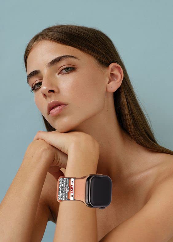 Watch Band Charms For Apple Smart Watch For Women Decorative Ring Loops 38Mm 40Mm 41Mm 42Mm 44Mm 45Mm Compatible With Iwatch Ser