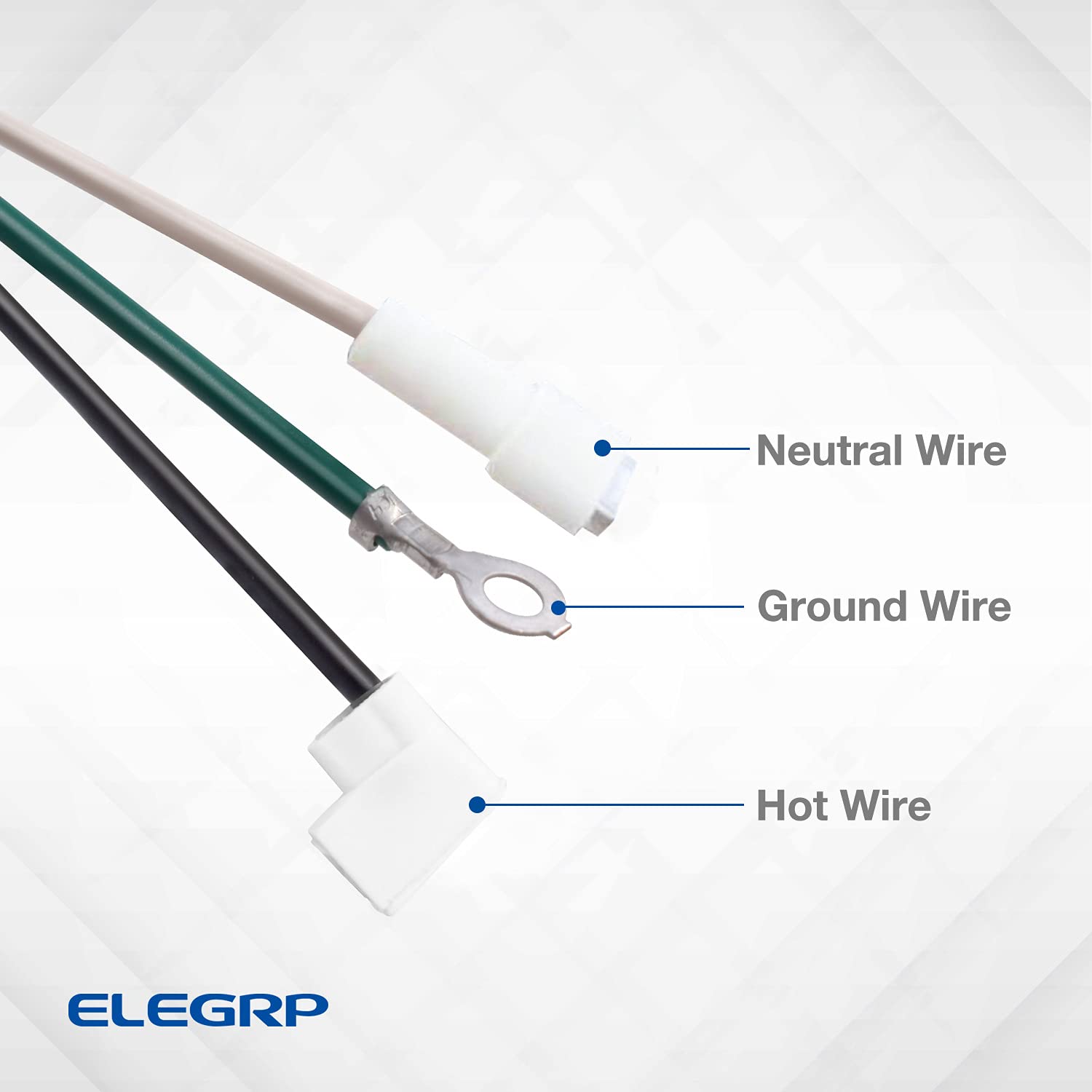 Elegrp 240Vac 15Amp 3600W 14Awg Lcdi Power Cord Plug 60Hz Nema 6 15P For A/C Air Conditioner, E250451 Ul Certified, 7.5Ft Leakag