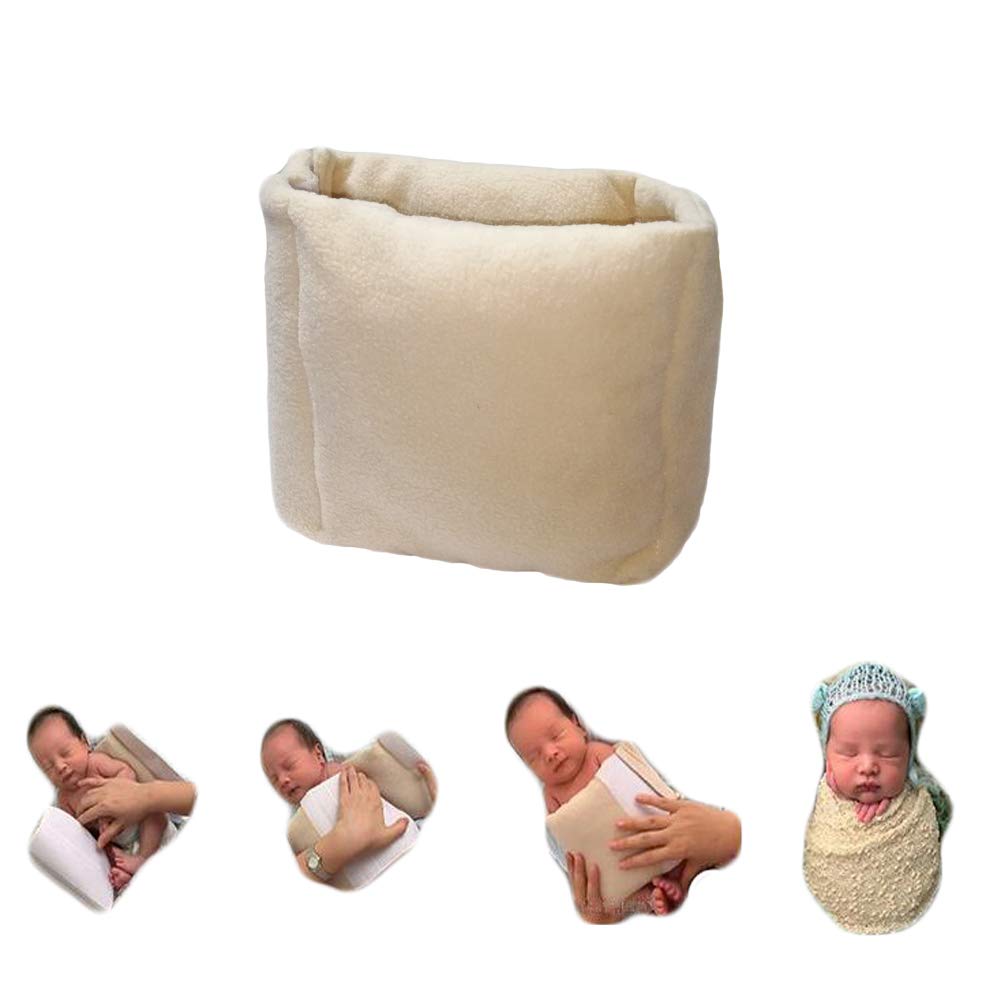 Baby Photography Props Wrap Mat Newborn Boy Girl Photo Shoot Stuffer Posing Accessories Pad Poster (Beige)