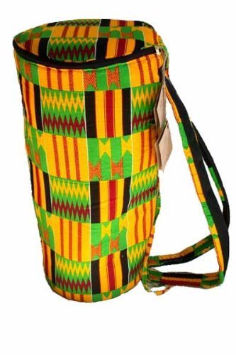 African Kente Cloth Djembe Drum Bag   Mini 9''X18''