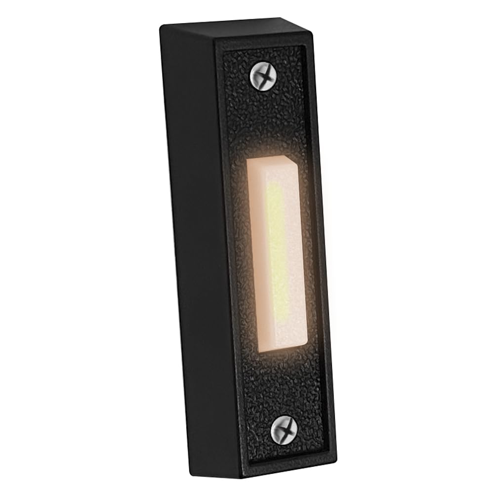 Wesua Led Lighted Doorbell Button Push Switch Wall Mounted For Chime Ring (White)
