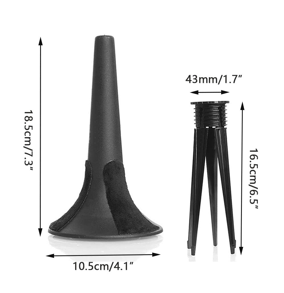 Jiayouy Portable Trumpet Stand Holder Metal 5 Leg Holder Stand Foldable Wind Instrument Accessory Black