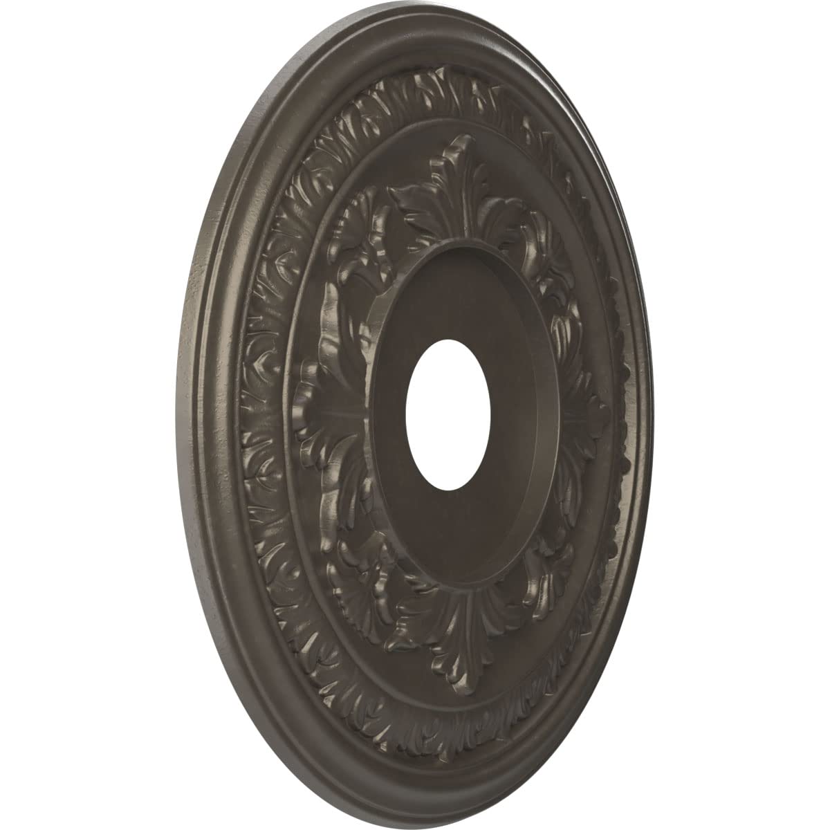 Ekena Millwork Cmp19Badst Baltimore Thermoformed Pvc Ceiling Medallion (Fits Canopies Up To 7 3/4), 19Od X 3 1/2Id X 1P, Univers