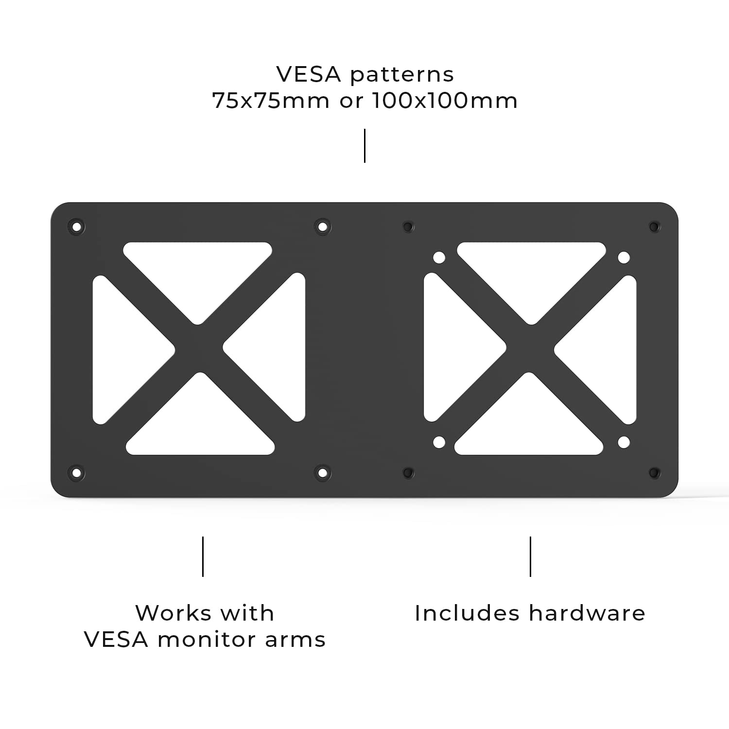 Humancentric Mounting Bracket Compatible With Intel Nuc, Vesa Monitor Arm Extension Plate Compatible With The Nuc Mini Pc Computer