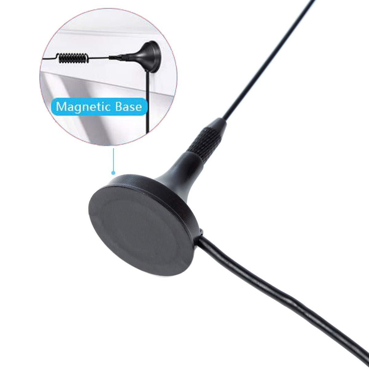 2 Pack 16.5 Inch Dual Band Ham Radio Antenna Vhf Uhf 136 174Mhz 400 470Mhz Magnetic Base Sma Female Antenna Handheld Two Way Rad