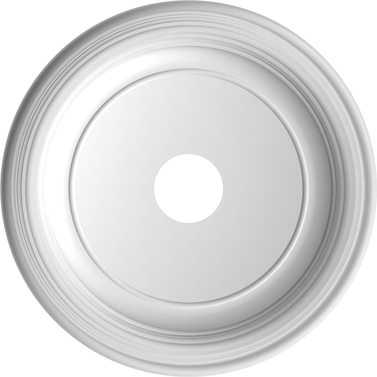 Ekena Millwork 19''Od X 3 1/2''Id X 1 1/2''P Traditional Thermoformed Pvc Ceiling Medallion (Fits Canopies Up To 11 1/2''), Ultr
