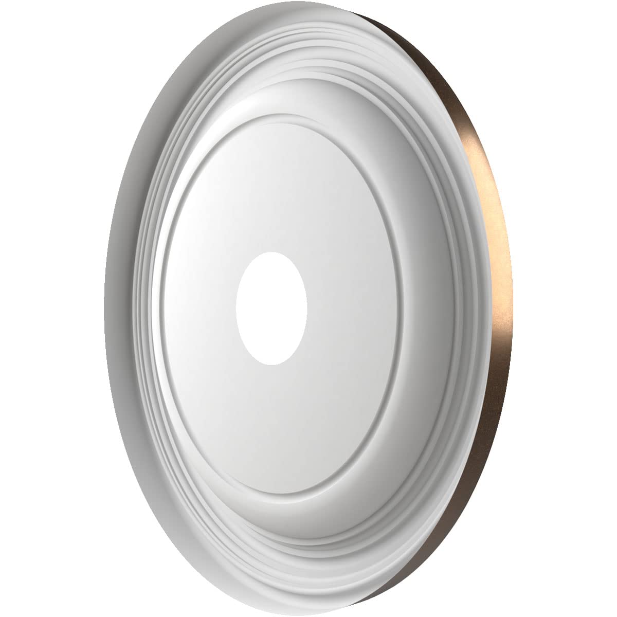 Ekena Millwork 19''Od X 3 1/2''Id X 1 1/2''P Traditional Thermoformed Pvc Ceiling Medallion (Fits Canopies Up To 11 1/2''), Meta