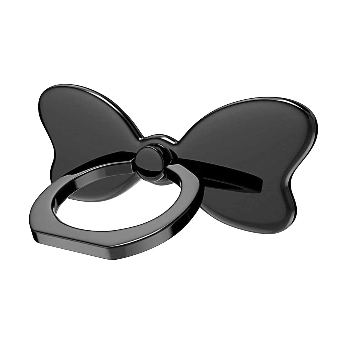 Cavdycidy Metal Butterfly Ring Holder For Cell Phone,Finger Ring Stability Holder Back Stand Car Mount Hook Kickstand Compatible