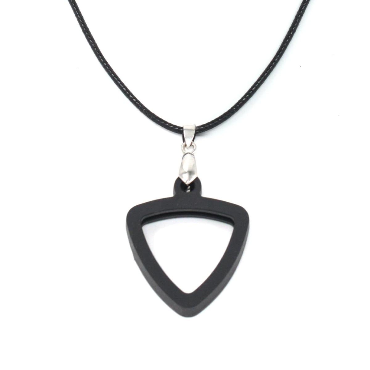 Musiin Black Triangular Silicone Guitar Pick Necklace, Double Sided Universal Design, Fashionable And Practical, Suitable For Mu