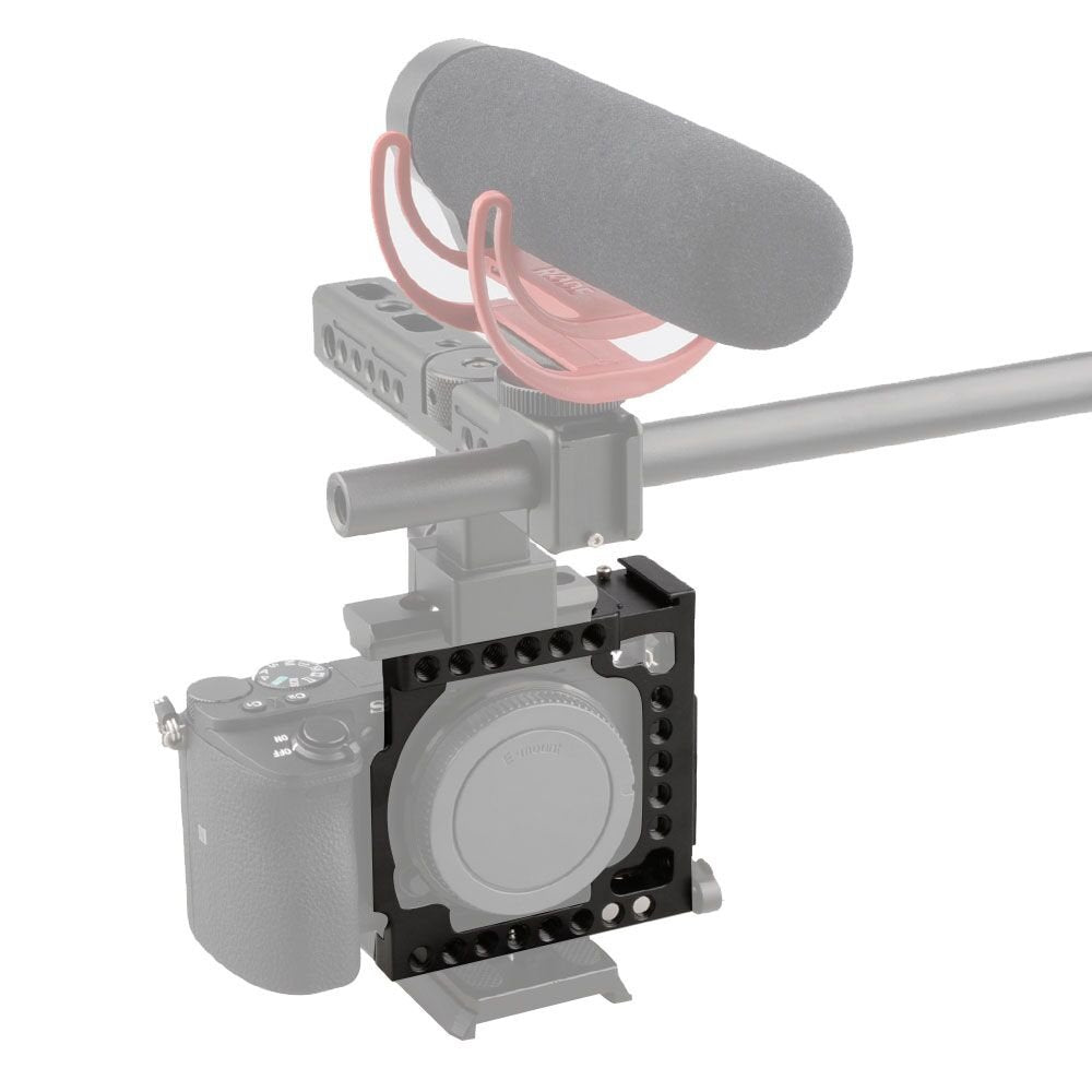 Camvate Camera Cage For Sony Alpha A6600/A6500 With Conversion 1/4-20 Adapter Hole(Black) - 1380