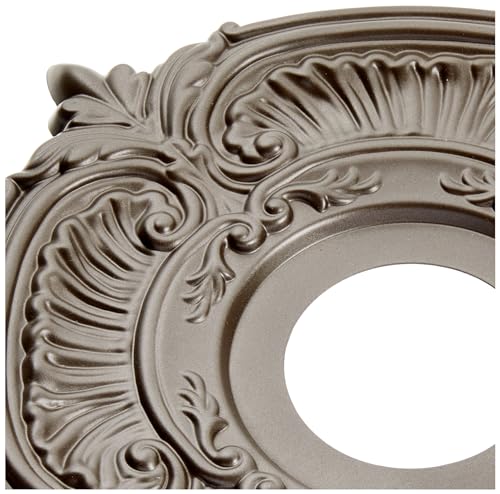 Ekena Millwork 13Od X 3 1/2Id X 3/4P Attica Thermoformed Pvc Ceiling Medallion (Fits Canopies Up To 5), Bright Coat Dark Bronze