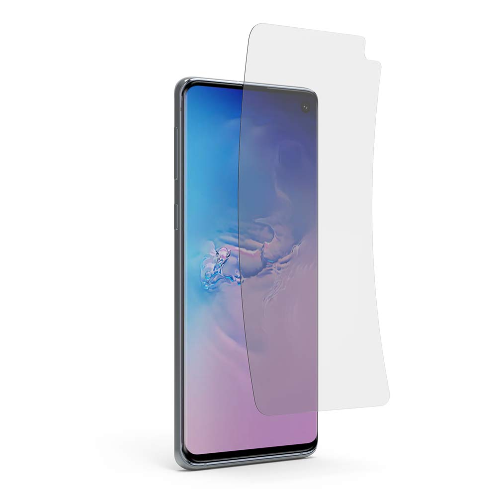 PureGear Roll-On Screen Shield Kit Extreme Impact Screen Protector PET Film for Samsung Galaxy S10, Touch and Swipe Precision, Lifetime Replacement Warranty, Self-Healing Scratch Protection
