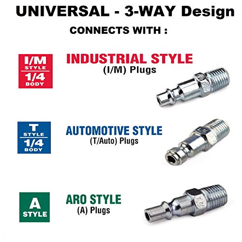 Primefit Uc1414Mb 1/4 Inch Universal Brass Coupler With 1/4 Inch Male Npt