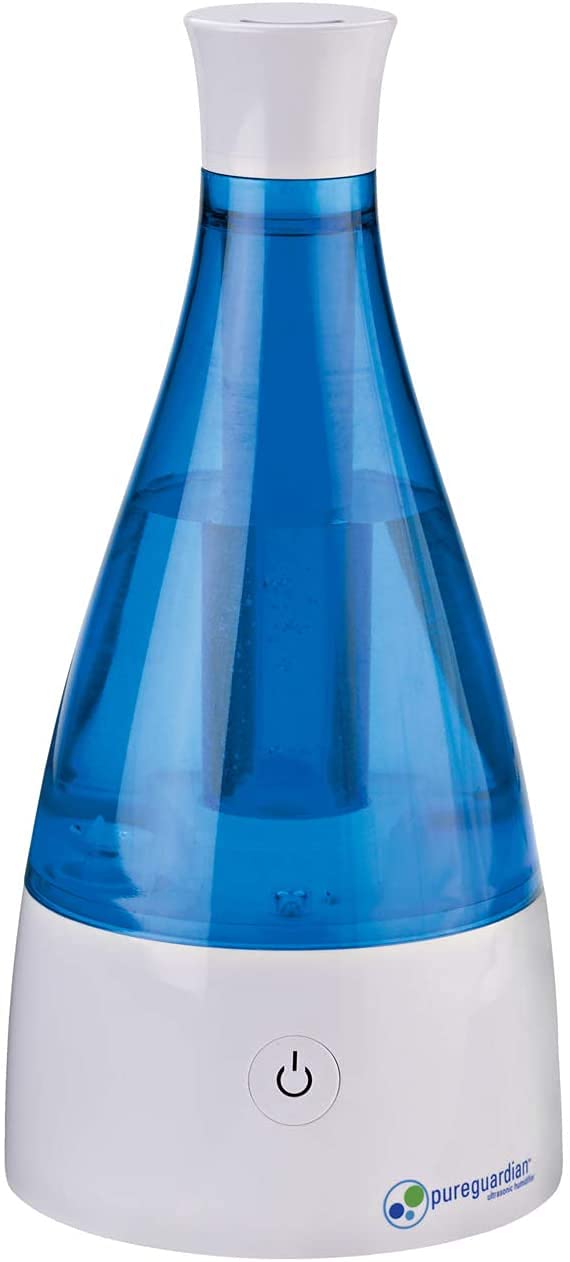 Pureguardian 0.21 Gallon Ultrasonic Cool Mist Humidifier, 10 Hour Run Time, Covers 210 Sq. Ft., Small Rooms, Quiet, Filter Free,