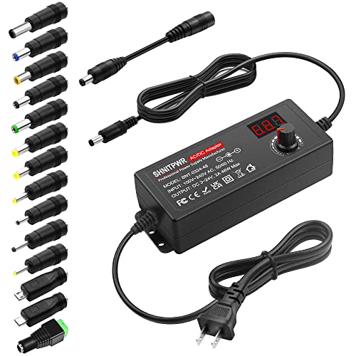 Shnitpwr Universal Ac To Dc Adapter 3V ~ 24V 2A 48W Switching Power Supply 3V 5V 6V 9V 12V 15V 18V 19V 20V 24V 1A 1.5A 2 Amps Ad