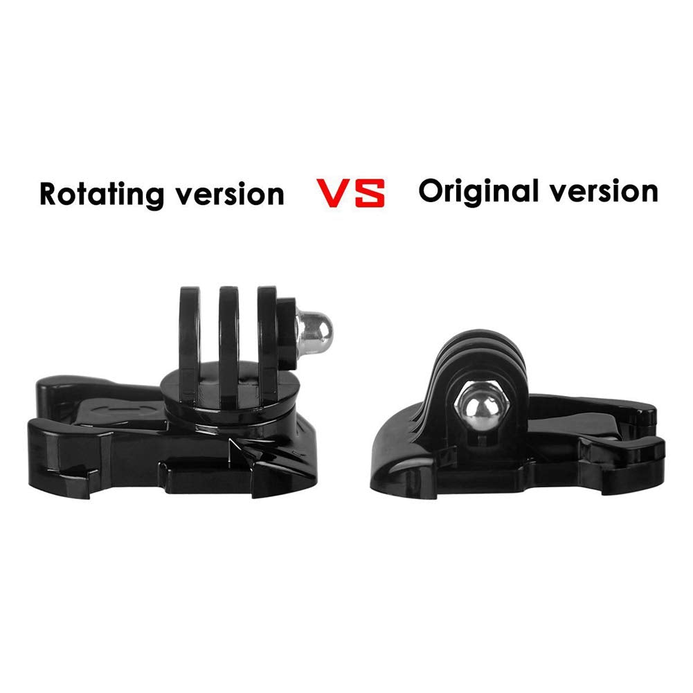 3 Pcs 360 Degree Rotate Screw Swivel Mount Helmet Strap Buckle Adapter Holder Mount For Gopro 11/10/9/8/7/6/5 Black,Session 5/4