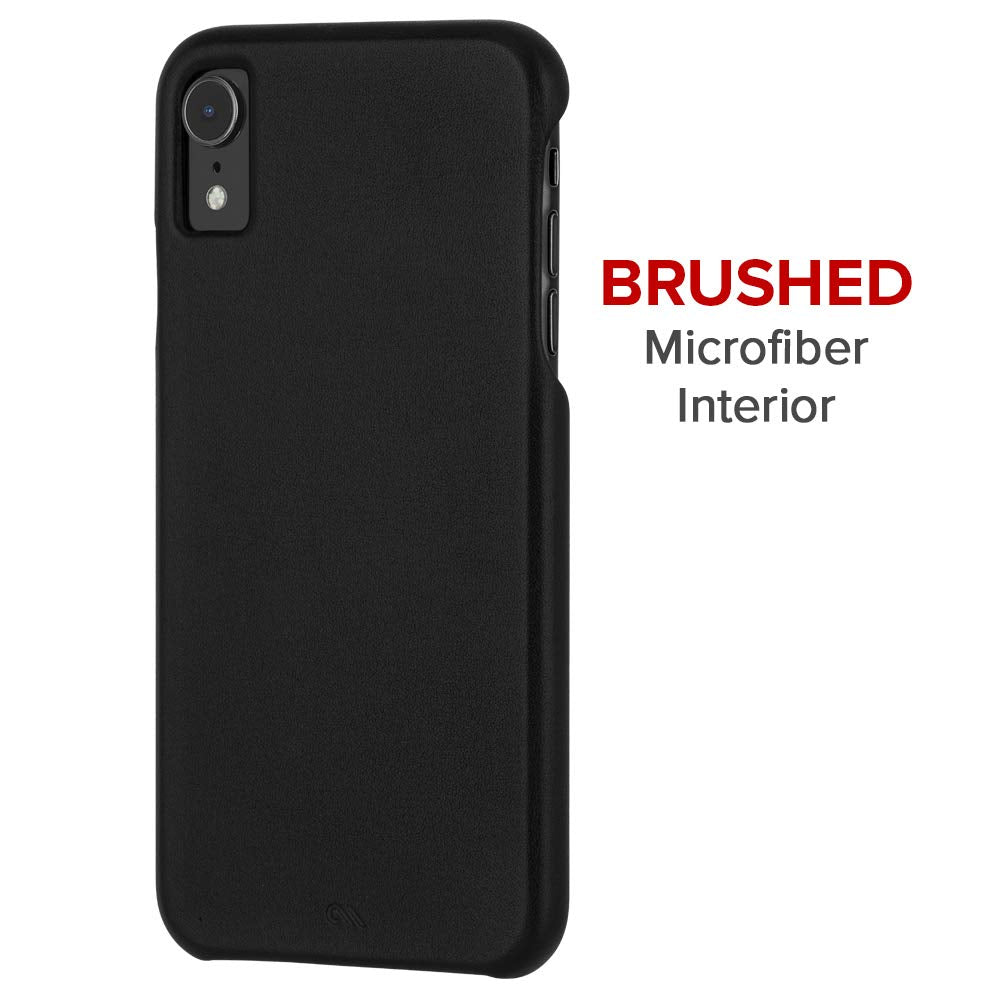 Case Mate   Iphone Xr Case   Barely There Leather   Iphone 6.1   Black Leather