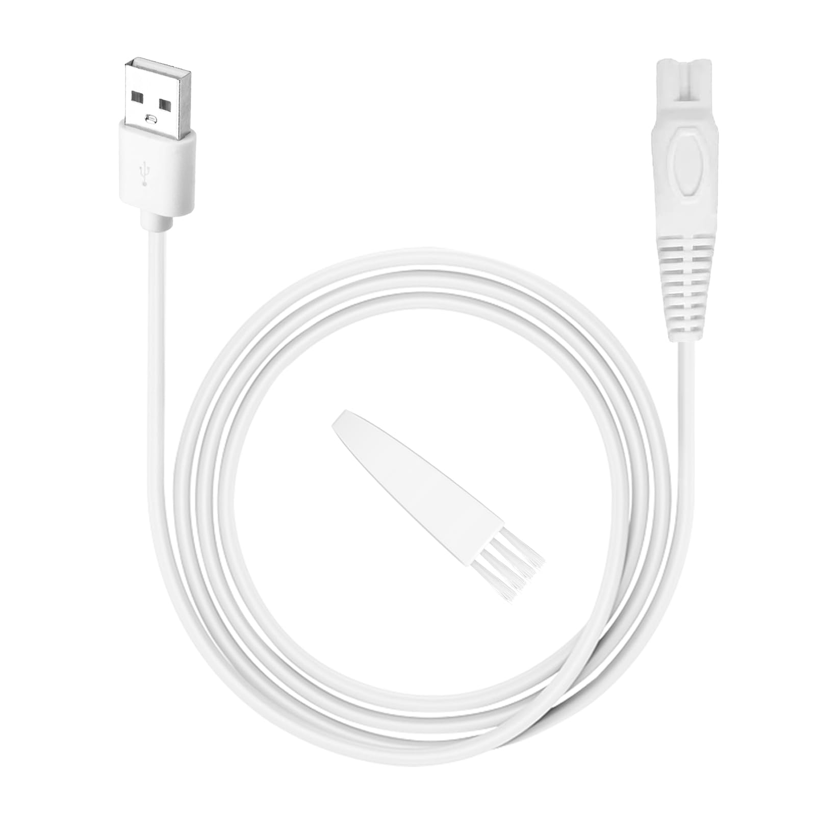 Uijino 5V Charger Compatible With Krovena Women Electric Shaver, Usb Charging Cable For Waterproof Razor, 1 Cleaning Brush, 3.3F